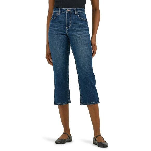 Lee Pants - NWT Lee Women's Capri Pants Size 10 Deep Blue Mid Rise 23" Cropped Stretch